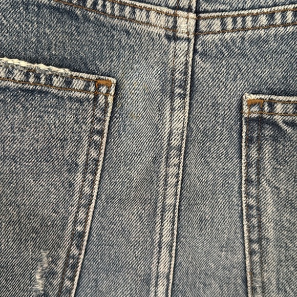 AGOLDE paper bag belted denim jean skirt. Size 26 - Picture 4 of 10